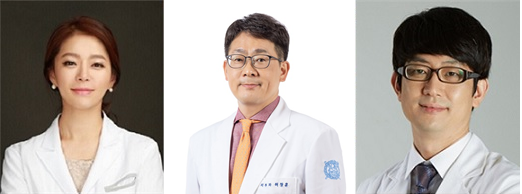 (From left) Health Kyunghyang reporter Han Jeong-Sun, Huh Chang-Hoon, professor of dermatology at Seoul National University Bundang Hospital, and Kim Hyun-Jo, dermatologist (CNP Cha & Park Dermatology Cheonan Buldang Branch)