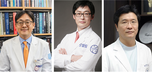 (left to right) Prof. Huh Chang-Hun, Seo Goo-il a dermatologist, Seo Suk-Bae a dermatologist