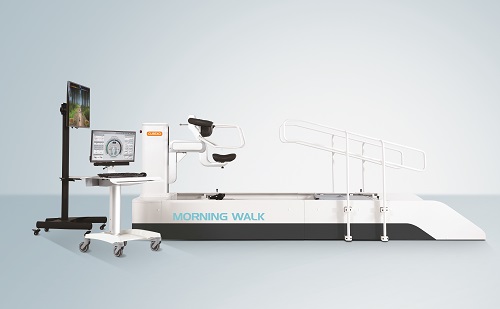 CUREXO’s Morning Walk are operated for stroke patients’ ambulatory remedial exercises. Morning Walk, a gait rehabilitation robot, was developed in hopes of presenting a peaceful morning walk as a gift to patients with walking disabilities. This robot contains the seating-type body weight support system which provides more convenient treatment than other robot-assisted orthopedic exercise equipment (Image=CUREXO).