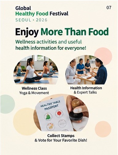 Enjoy More Than Food: wellness, expert talks, stamps and voting