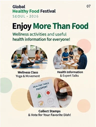 Enjoy More Than Food: wellness, expert talks, stamps and voting